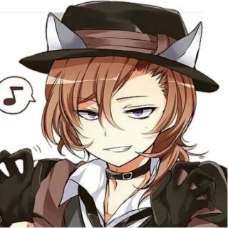 😼 Chuuya Nakahara Bungou Stray Dogs Anime, Chibi, Bungou Stray Dogs, Chuuya Nakahara telegram sticker