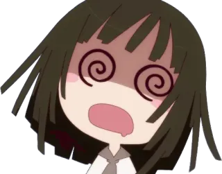 😵 Animé, Dessin animé, Étourdi, Mignon, Drôle telegram sticker