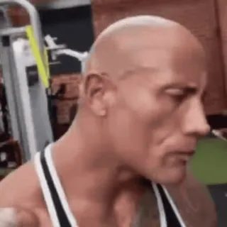 🤨 Dwayne Johnson Dwayne Johnson, The Rock, diễn viên, thể hình, phòng gym, người nổi tiếng telegram sticker