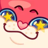 🤩 feliz, rosto, coração, desenho, expressão, fofo whatsapp sticker