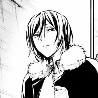 🌟 Fyodor Dostoevsky Bungou Stray Dogs アニメ, 漫画, キャラクター, 真剣, ポートレート telegram sticker
