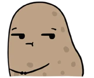 😑 potato, food, cartoon, cute, funny, vegetable telegram sticker