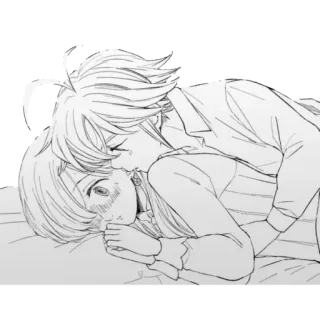 💕 Anime, Kuss, Romantik, Paar telegram sticker