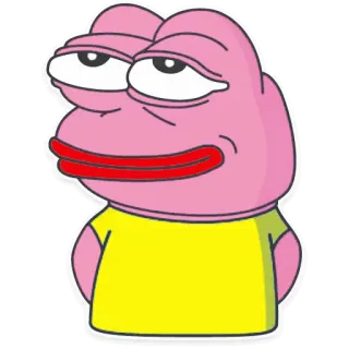 😌 rã, rosa, meme, desenho animado, personagem, adesivo telegram sticker