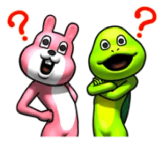 ❓ Dibujo animado, Animal, Pregunta, Personaje, Mono, Divertido whatsapp sticker