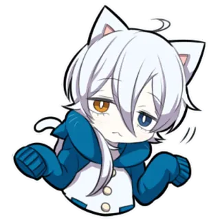 🤷‍♂ anime, cat, kawaii, cute, manga, character telegram sticker