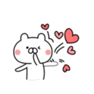 😘 bear, cute, hearts, love, kiss, cartoon telegram sticker