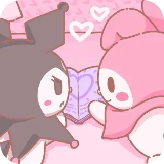 ❤ Kuromi Dibujos animados, Sanrio, Lindo, My Melody, Kawaii telegram sticker