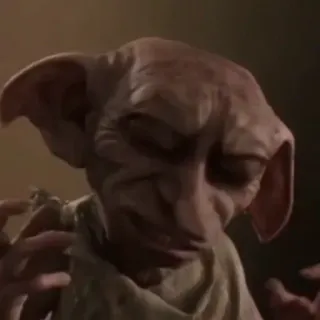 🌟 Dobby Harry Potter dobby, elfe de maison, harry potter, magie, fantaisie whatsapp sticker
