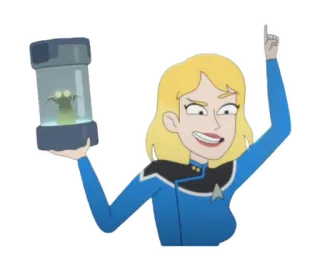 🙋‍♀ Beckett Mariner Star Trek: Lower Decks Beckett Mariner, Star Trek, Lower Decks, Desenho animado, Ficção científica, Personagem telegram sticker