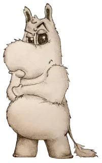 🤔 Moomin Moomin, kartun, karakter, Tove Jansson, Finlandia, ilustrasi whatsapp sticker