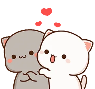 😏 gatti, carino, amore, cuori, animali, adesivi telegram sticker