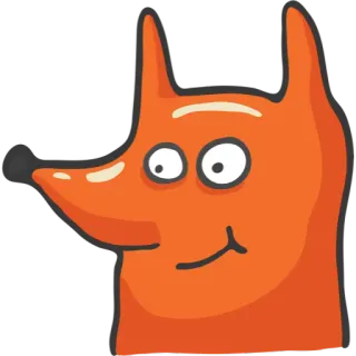 😊 vos, cartoon, dier, oranje, grappig, schattig telegram sticker