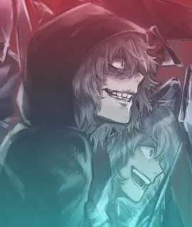 😜 Shigaraki Tomura My Hero Academia anime, manga, villain, hoodie, evil, creepy, smile, shigaraki tomura telegram sticker