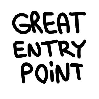 👍 GREAT ENTRY POINT texte, sticker, mots, message telegram sticker