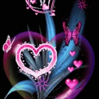 🎈 coeurs, papillons, amour, romance, rose, mignon telegram sticker