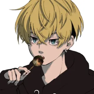 🍢 Anime, Manga, Personaje, Comiendo, Persona, Retrato telegram sticker