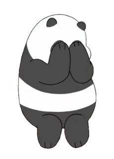 😣 Panda We Bare Bears パンダ, 漫画, 動物, クマ, ぼくらベアベアーズ telegram sticker