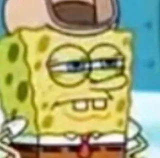 😑 SpongeBob SpongeBob SquarePants Губка Боб, Мем, Мультфильм, Смешной, Nickelodeon telegram sticker