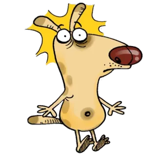 😳 cane, cartone animato, animale, personaggio, divertente, carino whatsapp sticker