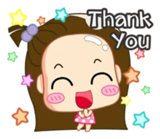 ☺️ Thank You thank you, gratitude, cute, stars, cartoon whatsapp sticker