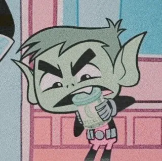 🐍 Beast Boy Teen Titans Go! Cartone animato, Teen Titans, Beast Boy, Arrabbiato, Pickles telegram sticker