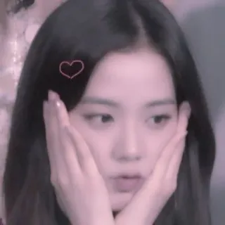 🎀 femme, fille, visage, cœur, mignon, esthétique whatsapp sticker