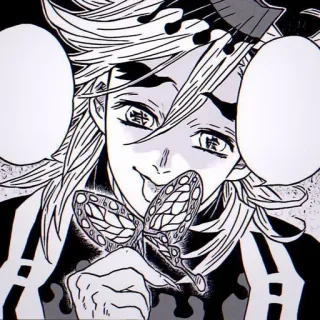 🌟 Doma Demon Slayer 动漫, 鬼灭之刃, 童磨, 角色, 漫画 whatsapp sticker