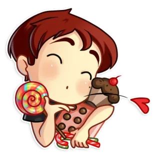 😘 dolci, lecca lecca, cupcake, caramelle, carino, dessert telegram sticker