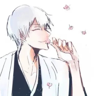 🐍 Anime, Weiße Haare, Charakter, Lutscher telegram sticker