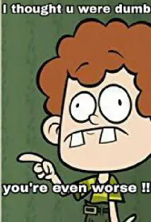 💁‍♀ I thought u were dumb
you're even worse !! Мультфильм, Персонаж, Указывает, Оскорбление, Злой telegram sticker