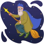 Wise Old Man telegram stickers