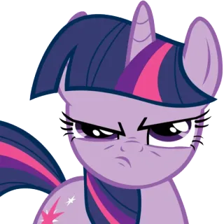 😑 Twilight Sparkle My Little Pony Мультфильм, Пони, Злой, Единорог, Магия, Блеск, My Little Pony telegram sticker