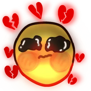 ❤️ emoji, heartbreak, sad, emoticon, cartoon, question, love telegram sticker