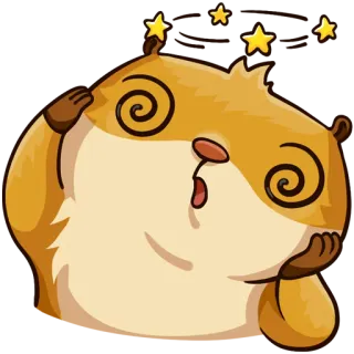 💫 Hamster, schwindelig, Cartoon, Tier, Haustier telegram sticker