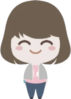 😸 desenho animado, menina, fofo, chibi, adesivo telegram sticker