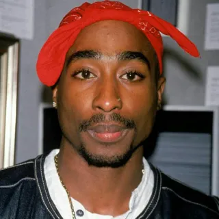 😐 Tupac Shakur rappeur, musicien, années 90, portrait, 2Pac whatsapp sticker