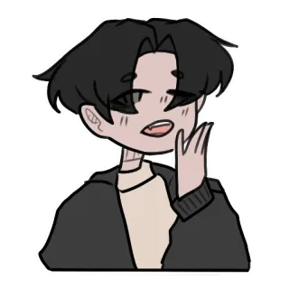 🛏 Dibujo animado, Anime, Personaje, Arte, Ilustración, Retrato whatsapp sticker