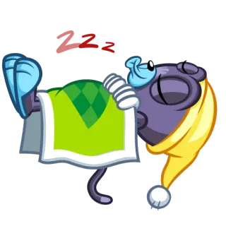 😴 zzz ngủ, zzz, hoạt hình, đang ngủ, mệt mỏi telegram sticker