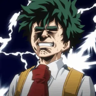 🥦 Izuku Midoriya My Hero Academia 애니메이션, 만화, 캐릭터, 미도리야 이즈쿠, 나의 히어로 아카데미아 telegram sticker