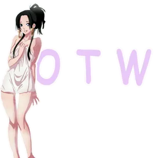😍 O_TW Anime, Garota, Boa Hancock whatsapp sticker