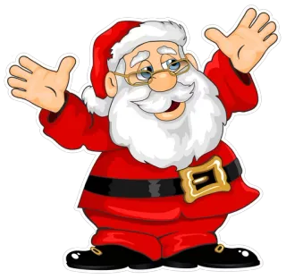 🎅 Santa Claus ซานต้า, คริสต์มาส, วันหยุด, ฤดูหนาว, การ์ตูน, รื่นเริง whatsapp sticker