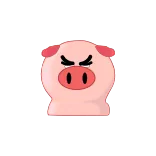 😡 porco, bravo, desenho, animal, adesivo telegram sticker