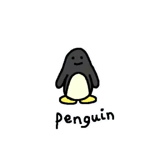🐧 Penguin pingüino, animal, mono, pegatina telegram sticker