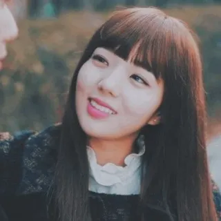 ❄ femme, portrait, sourire, joyeux, fille, personne telegram sticker