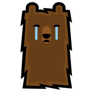 😿 ours, triste, pleurer, animal, dessin animé whatsapp sticker