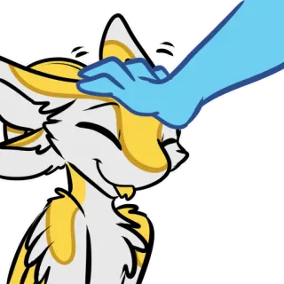 ❤️ Furry, Animal, Fofo, Acariciar, Cafuné, Desenho animado telegram sticker