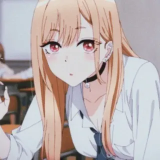 🥲 Marin Kitagawa My Dress-Up Darling Anime, Dziewczyna, Słodkie, Kreskówka, Manga whatsapp sticker