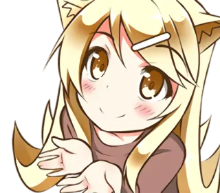 🙌 Anime, Catgirl, Kawaii, Niedlich, Manga, Tierohren telegram sticker