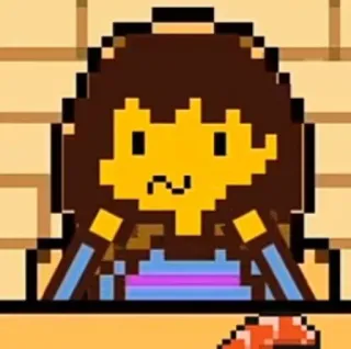 😮‍💨 Frisk Undertale Seni piksel, Video game, Frisk, Undertale, Karakter telegram sticker